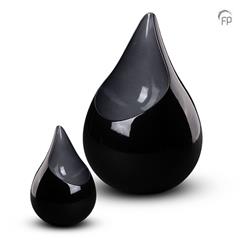 Keramische urn celest hoog zwart klein